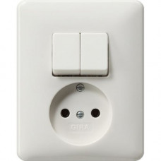 GIRA COMBINATIE STOPCONTACT Z/RA EN SERIE SCHAKELAAR 1/2 INBOUW