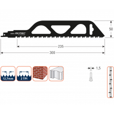 RECIPROZAAGBLAD RC810 / S1243HM (VPE 1)