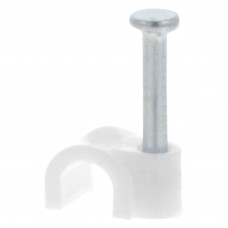 SPIJKERCLIP ROND 5MM WIT BLISTER A 20 STUKS