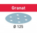 FESTOOL GRANAT SCHUURPAPIER ROND125 KORREL 220 PAK A 100 STUKS 497172