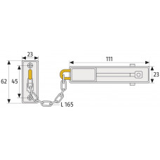 ABUS DEURKETTING SK 66/N NIKKEL