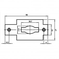 MAUER 452 SL.PLAAT RVS DIN LS/RS