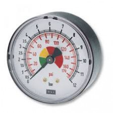 MANOMETER 1/8" AXIALE AANSLUITING (MAX.12BAR)