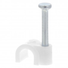 SPIJKERCLIP ROND 4MM WIT BLISTER A 20 STUKS