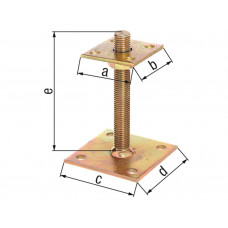 PAALHOUDER VERSTELBAAR 70MM