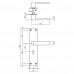 DEURKRUK AMSTERDAM + LANGSCHILD 250X55X2MM SL56MM RVS/ZWART