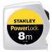 STANLEY ROLBANDMAAT POWERLOCK 8 METER     0-33-198