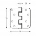 RVS KOGELLAGERSCHARNIER AFGEROND 3" (76X76X2,5)