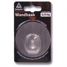 WANDHAAK MINI HERPL.BAAR ZILVER 68MM .75KG