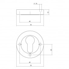 PC-PLAATJES ROND SCHROEFROZET ZWART (2 STUKS)