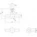 MEUBELKNOP T-VORM RECHT 20MM RVS