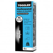 TOGGLER HOLLEWAND ANKER (BLAUW) 10-92MM M5 (DOOS 6ST.)