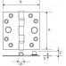 DX RVS KOGELLAGERSCHARNIER 89X89 RECHTE HOEK MET DIEVEKLAUW