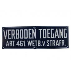 BORD PLASTIC VERBODEN TOEGANG 35X12CM