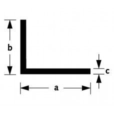 ALUMINIUM BRUTE HOEKPROFIEL ONGELOKZIJDIG 30X20X2MM 3 METER