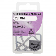 SCHROEFDUIMEN R.V.S. 19 MM 8 ST.