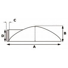 RVS ZWART DEURSTOPPER VLOERMODEL ZIJBUFFER 85X26MM