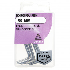 SCHROEFDUIMEN 50 MM R.V.S. 5 ST.