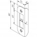 SLUITPLAAT TBV OPDEKDEUREN LOOP  HP1256/12