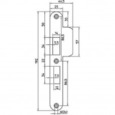 SLUITPLAAT P4119/17 LS*AFGEROND