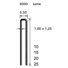 NIETEN TYPE 6000 25MM VZ.DOOS 5000 STUKS