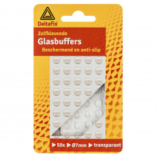 GLASBUFFERS TRANSPARANT 8MM 50 ST.