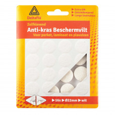 ANTI-KRASVILT ROND WIT 22 MM 16 ST.