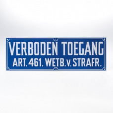 WAARSCHUWINGSBORD VERBODEN TOEGANG BLIK 35X12CM