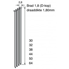 BRAD DA18 CNK 50 MM DOOS 4,00MILLE