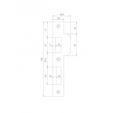 SLUITPLAAT RECHTHOEKIG LINKS P646/17