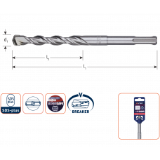 HAMERBOOR SDS+ V-BREAKER ø5,0X100/160