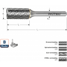 HM-STIFTFREES, MODEL BZ6 / KRUISVERTAND / ø8X19X64Xø6