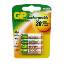 GP OPLAADBARE BATTERIJEN NIMH AAA/1000MAH 4 STUKS