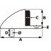 DST V ZB 45SF / DEURSTOPPER V M. ZIJBUFFER INLIGGEND 45X25MM