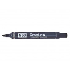 PENTEL MERKSTIFT MET RONDE PUNT N50 ZWART