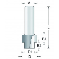 300-8 HM GETRAPTE FREES , D= 24,3, B2= 7, B1= 10