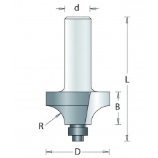 628-8 HM TCT KWARTRONDFREES , D= 22, R= 6,3