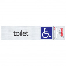 BORD ALULOOK TOILET TOEG. VOOR ROLSTOEL 165X44 MM ZELFKLEVEND