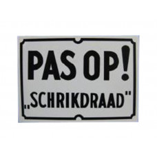 PLASTIC BORD PAS OP SCHRIKDRAAD