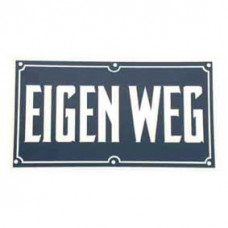 WAARSCHUWINGSBORD EIGEN WEG 17X10CM