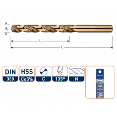 HSS-E SPIRAALBOOR, DIN 338, TYPE N, ø11,5 / IN ETUI