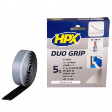 HPX DUO GRIP KLIKBAND - ZWART 25MM X 2M DG2502